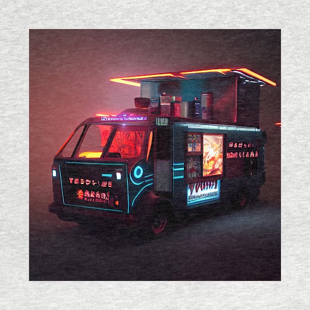 Cyberpunk Tokyo Ramen Food Truck by Grassroots Green